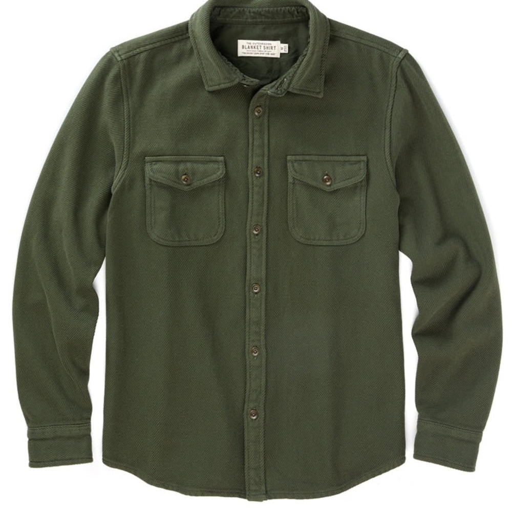Outerknown Chroma Blanket Shirt - Black Olive